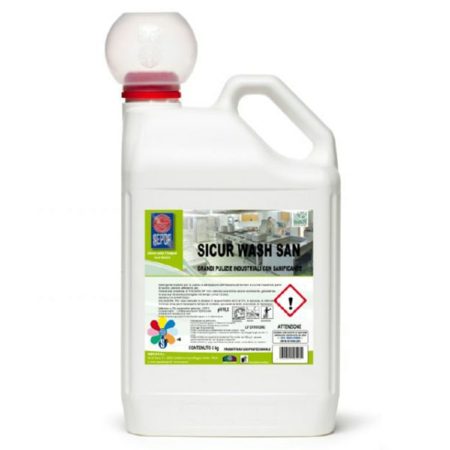 Detersivo pavimenti superfici professionale Sicur Wash San 5lt haccp