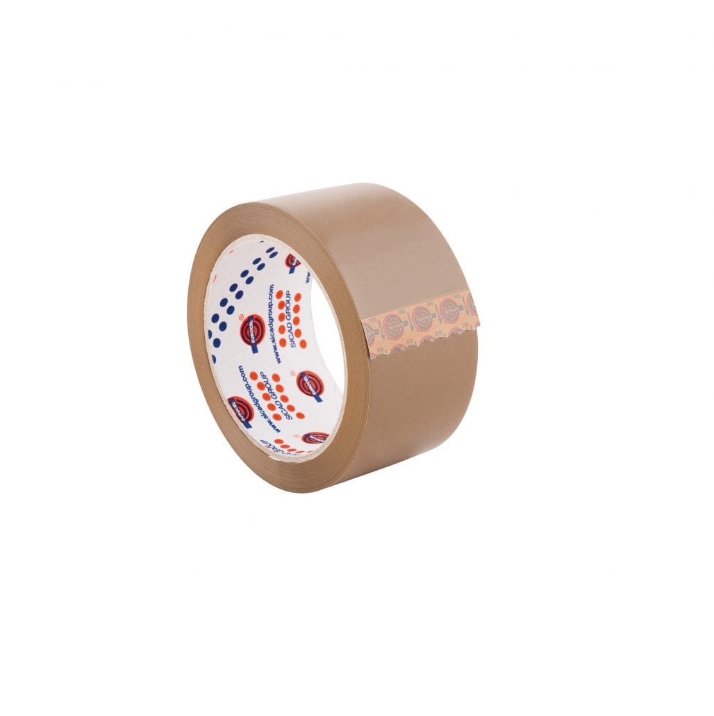Gws Nastro Adesivo Da Imballaggio PP 66m X 50mm - Trasparente/Marrone - Silenzioso, Alta Adesione E Resistente Ai Raggi UV