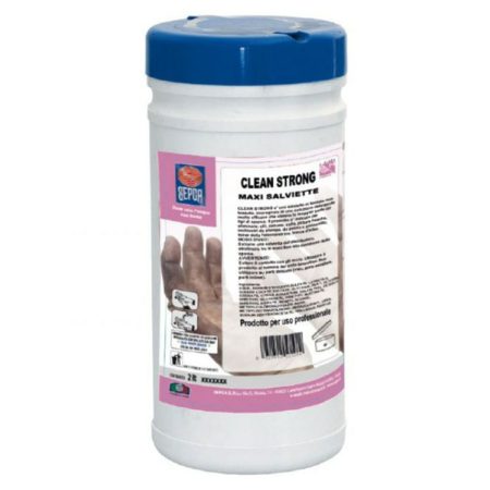 Salviette lavamani professionali igienizzanti per sporchi difficili Clean Strong Sepca