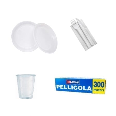 Stoviglie in plastica/Rotoli da cucina