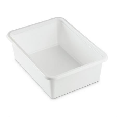 Piatti fondi Re-usable in plastica, diametro 22cm, colore bianco - 25pz -  OFBA srl