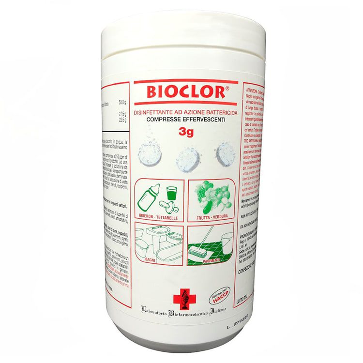 detergente disinfettante in pastiglia bioclor