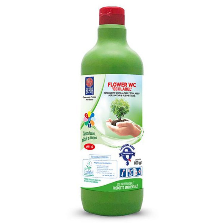 Detergente anticalcare bagno professionale Flower Wc Ecolabel 1lt