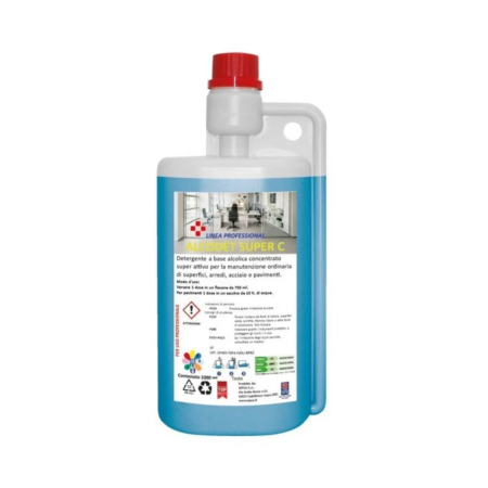 detergente professionale alcodetsuperc concentrato base alcolica