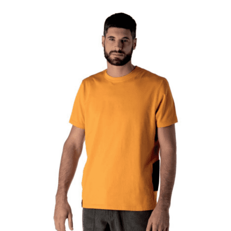 t shirt d force genova gialla maniche corte